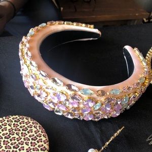 Pink bling out headband
